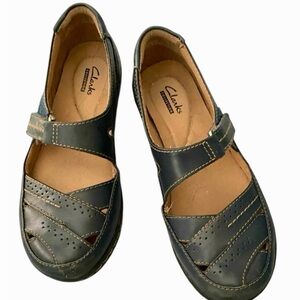 Clarks Navy Blue Leather Collection Shoes